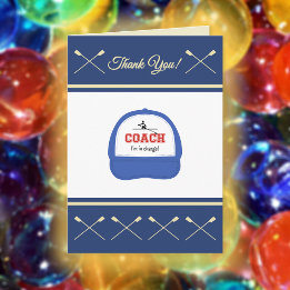 Rowing coach sport thank you card