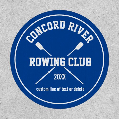 Rowing Crew Club Your Team Color Text Custom Patch