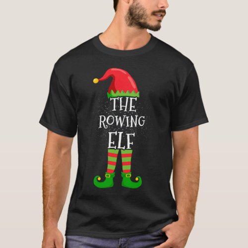 Rowing Elf Family Matching Christmas Group Funny  T_Shirt