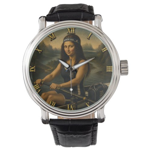 Rowing Funny Mona Lisa Rower Gift for Crew Watch