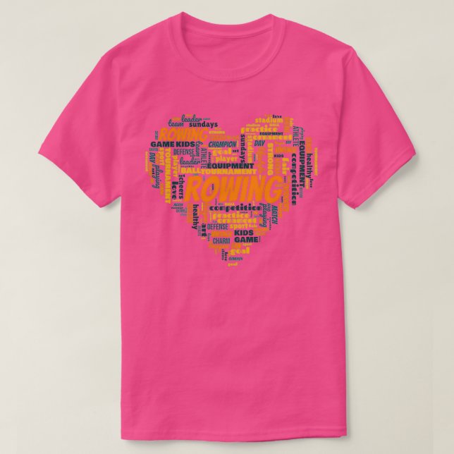 Rowing girl heart T-Shirt (Design Front)