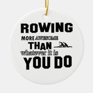 Rowing more awesome ceramic ornament