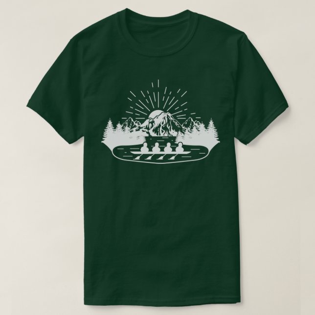 Rowing On The Lake In The Mountains 2 T-Shirt (Design Front)