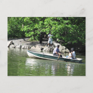 Rowing On The Lake Postcard
