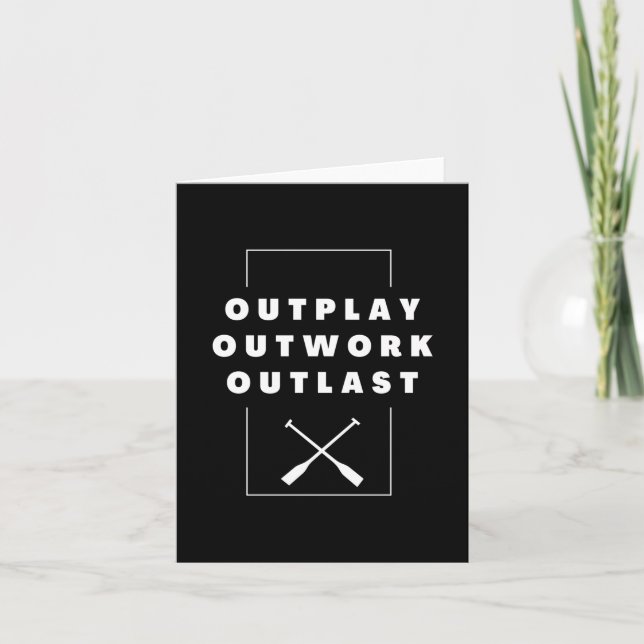 Rowing: Outwork. Outplay. Outlast. Card (Front)