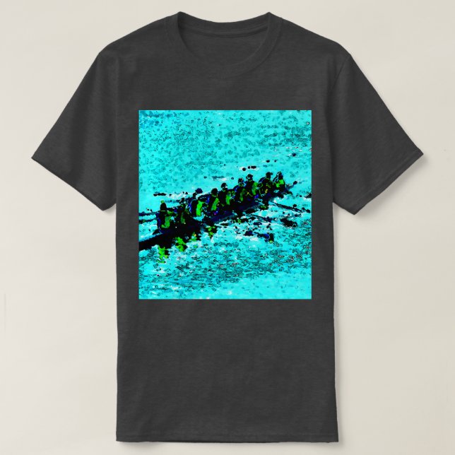 Rowing over blue waters T-Shirt (Design Front)