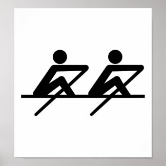 Rowing paddle team poster