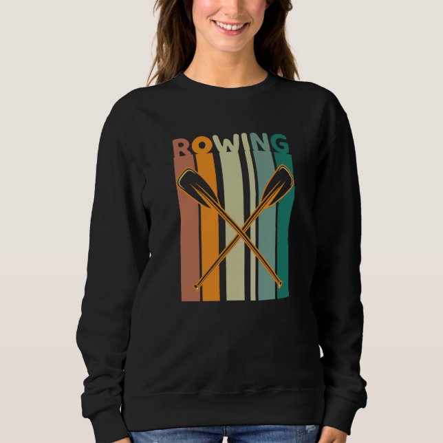 Rowing Retro Vintage Sunset Sweatshirt (Front)
