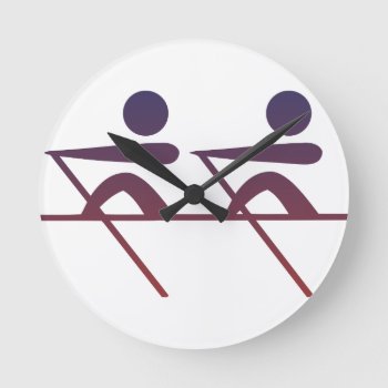 Rowing Round Clock by Dozzle at Zazzle