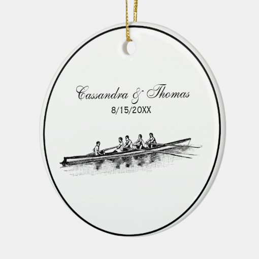Rowing Rowers Crew Team Water Sports Ceramic Ornament Zazzle