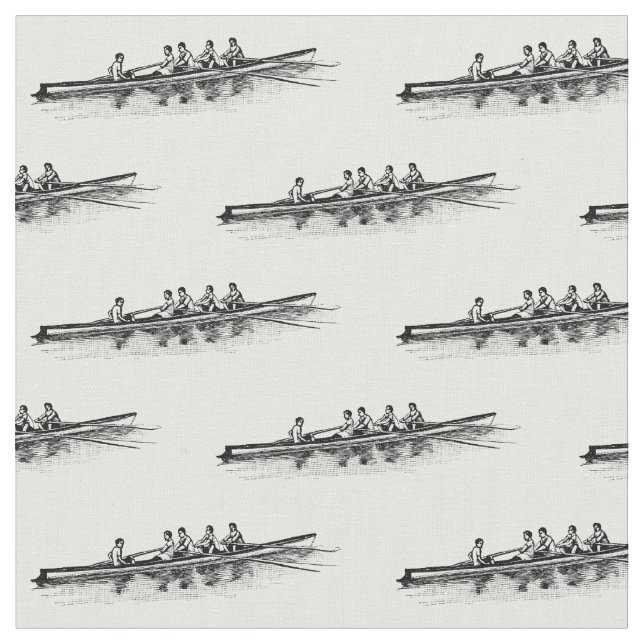 Rowing Rowers Crew Team Water Sports Fabric (Close Up)