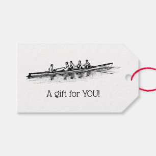 Rowing Rowers Crew Team Water Sports Gift Tags