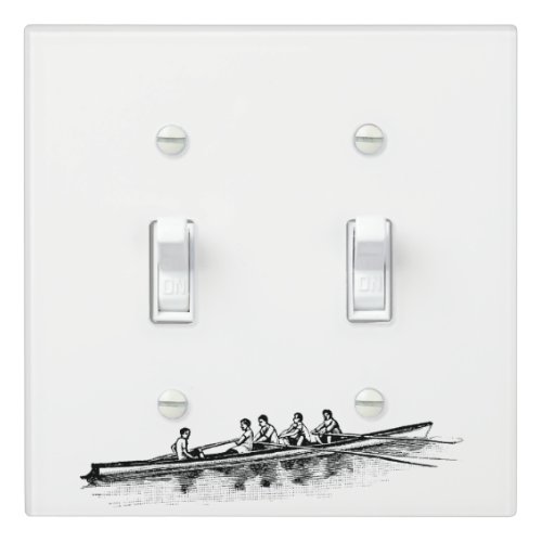 Rowing Rowers Crew Team Water Sports Light Switch Cover