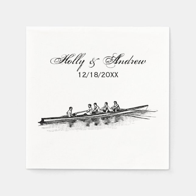 Rowing Rowers Crew Team Water Sports Paper Napkins (Front)