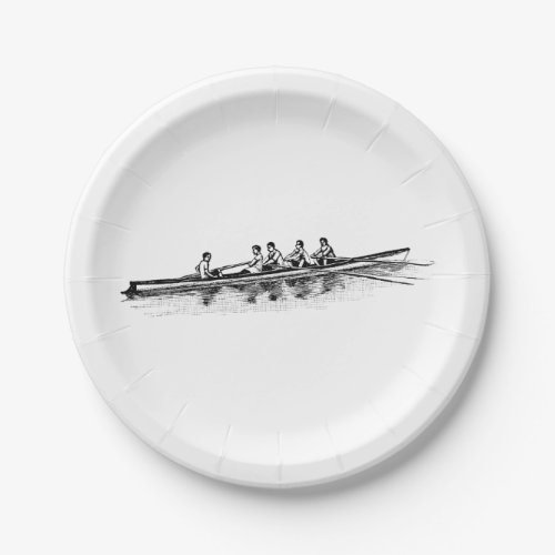 Rowing Rowers Crew Team Water Sports Paper Plates