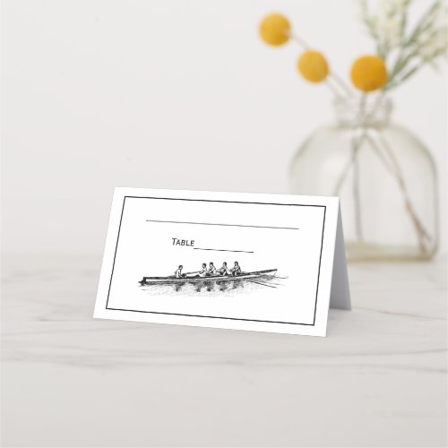 Rowing Rowers Crew Team Water Sports Place Card