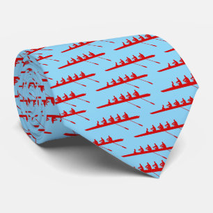 Rowing Rowers DIY Colors 4 Crew Team Baby Blue Red Neck Tie