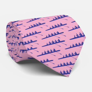 Rowing Rowers DIY Colors 4 Crew Team Pink Deep Blu Neck Tie