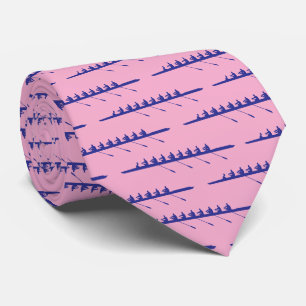 Rowing Rowers DIY Colors 8 Crew Team Pink Deep Blu Neck Tie