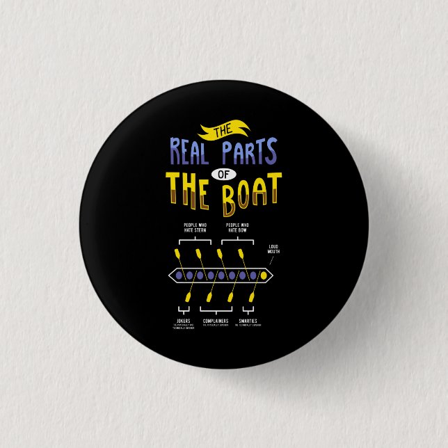 Rowing Rowing Boat Button (Front)