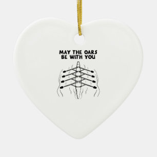 Rowing Rowing Boat Ceramic Ornament