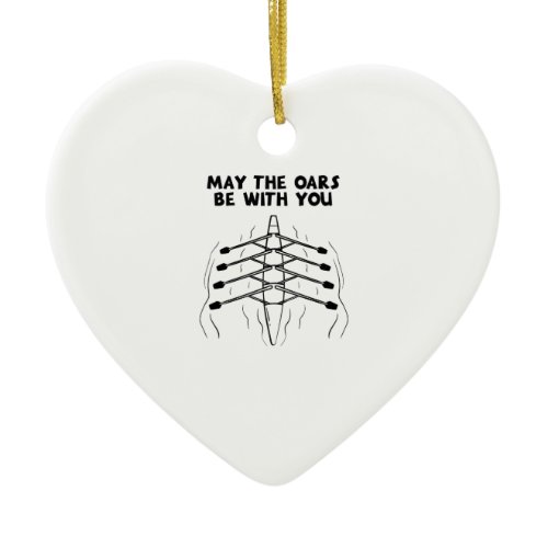 Rowing Rowing Boat Ceramic Ornament