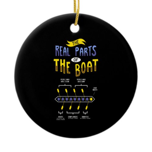 Rowing Rowing Boat Ceramic Ornament