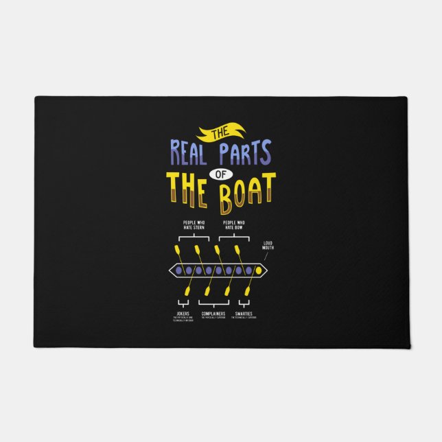 Rowing Rowing Boat Doormat (Front)