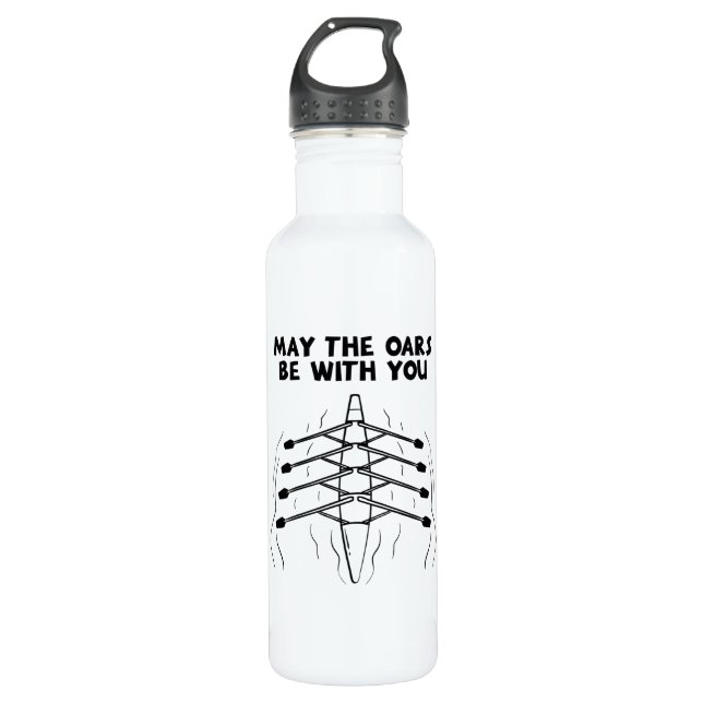 Rowing Rowing Boat Stainless Steel Water Bottle (Front)