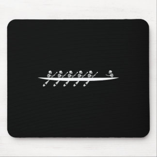 Rowing Skeleton Row Boats Paddle Coxswain Hallowee Mouse Pad