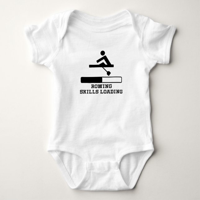 Rowing Skills Loading Baby Bodysuit (Front)