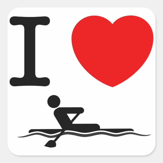 Rowing Square Sticker (Front)