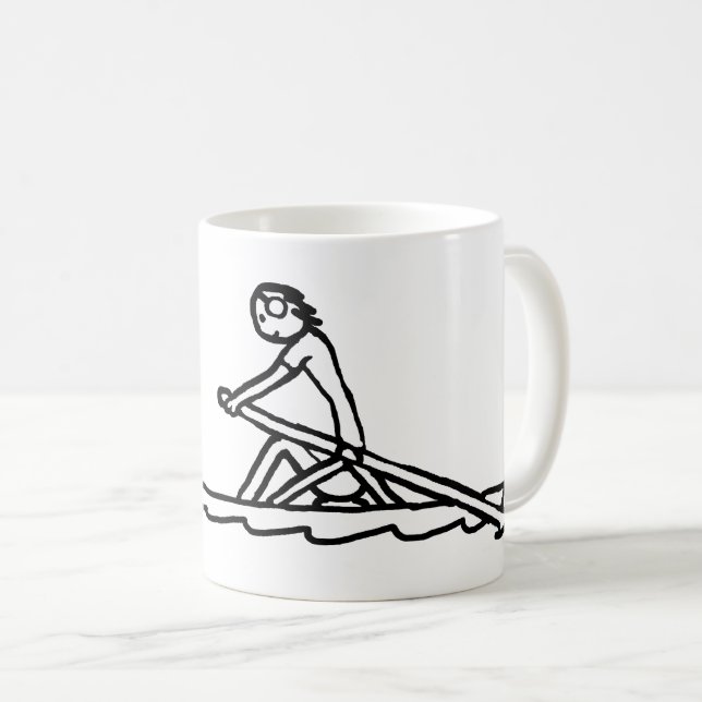Rowing Stickman Coffee Mug (Front Right)