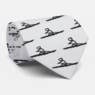 Rowing Stickman Neck Tie