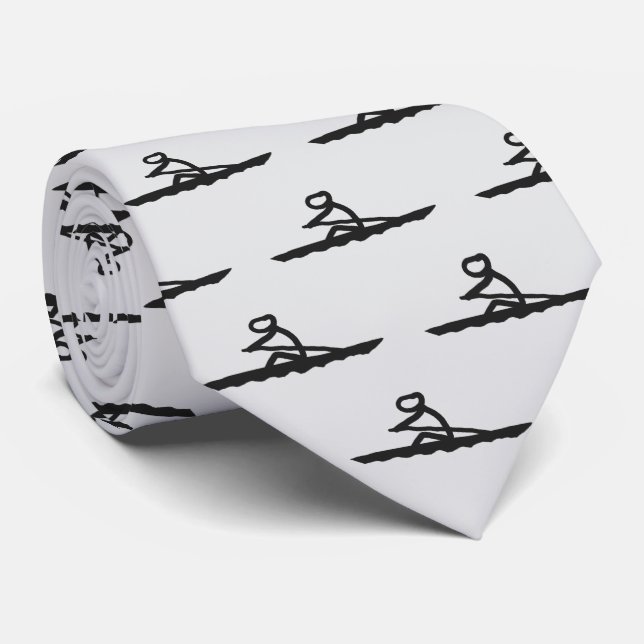 Rowing Stickman Neck Tie (Rolled)