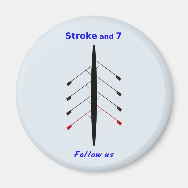 Rowing stroke seven seats magnet (Front)