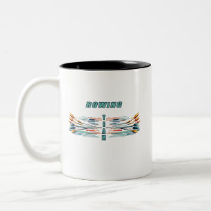 Rowing Team 3 - A Rowing Design Two-Tone Coffee Mug