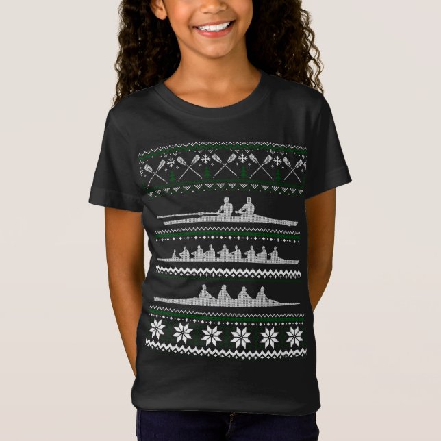 Rowing Team Funny Noel Gift Ugly Christmas Sweater (Front)