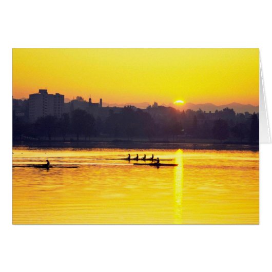 Rowing Training At Sunset (Front Horizontal)