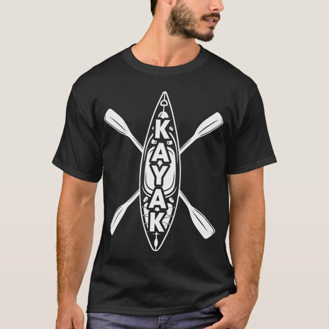 Rowing Water sports Regatta Kayak retro gift T-Shirt (Front)
