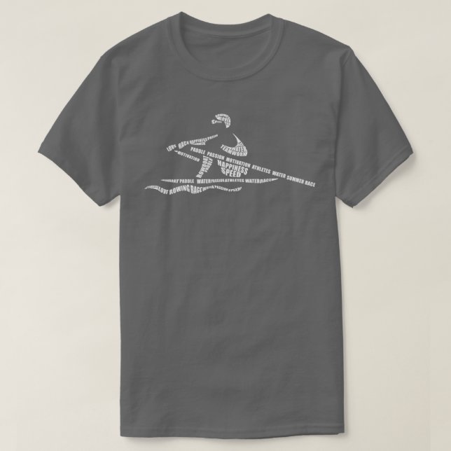 Rowing Word Art Kayaking Rower Team Canoe Kayak T-Shirt (Design Front)