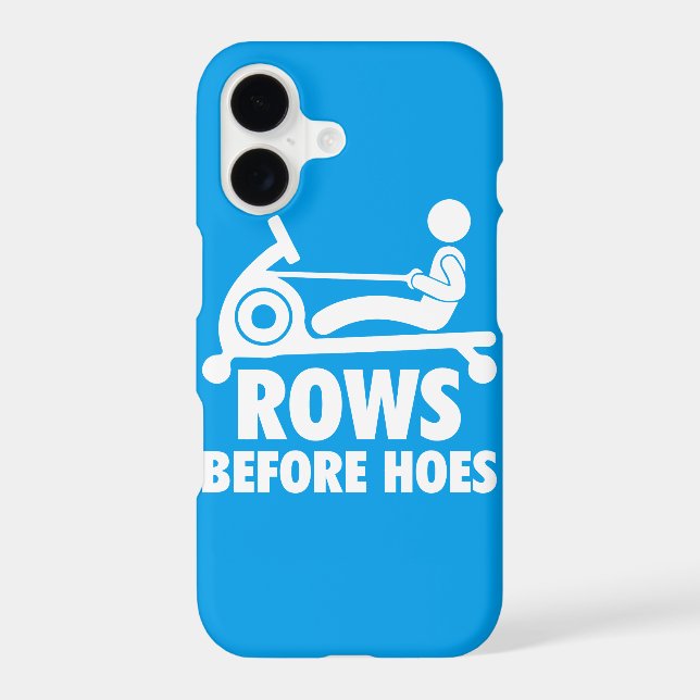 Rows Before Hoes - Funny Rowing Machine Workout Iphone Case (Back)