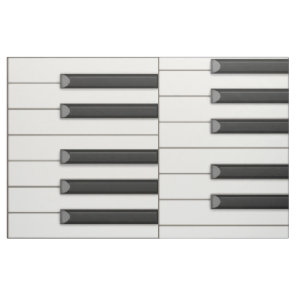 Rows of 15" Piano Keys Continuous Music Keyboard Fabric