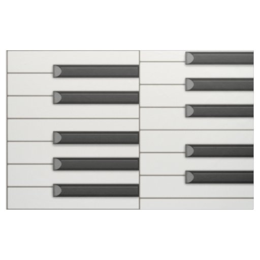 Rows of 15" Piano Keys Continuous Music Keyboard Fabric