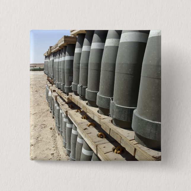 Rows of ammunition are stacked and prepped button (Front)