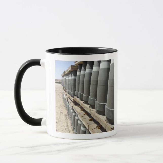 Rows of ammunition are stacked and prepped mug (Left)