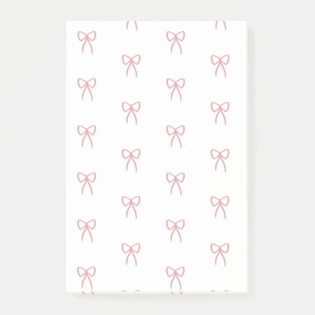 Rows of Bows in Coquette Pink Notes (Front)