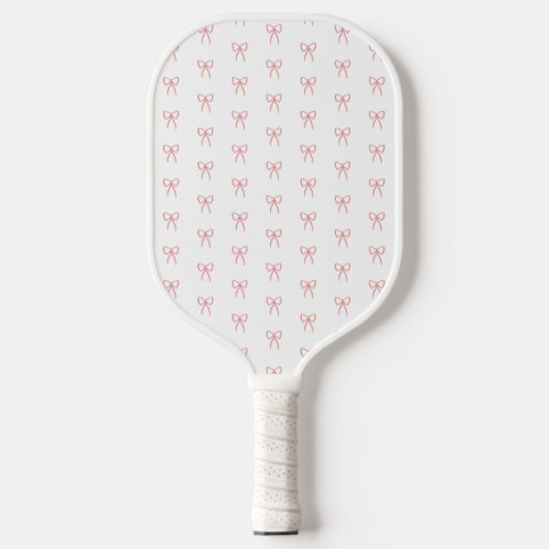 Rows of Bows in Pink Pickleball Paddle