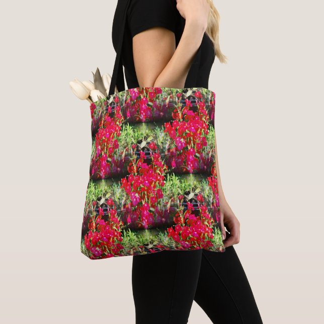 Rows of Carnations..... Tote Bag (Close Up)