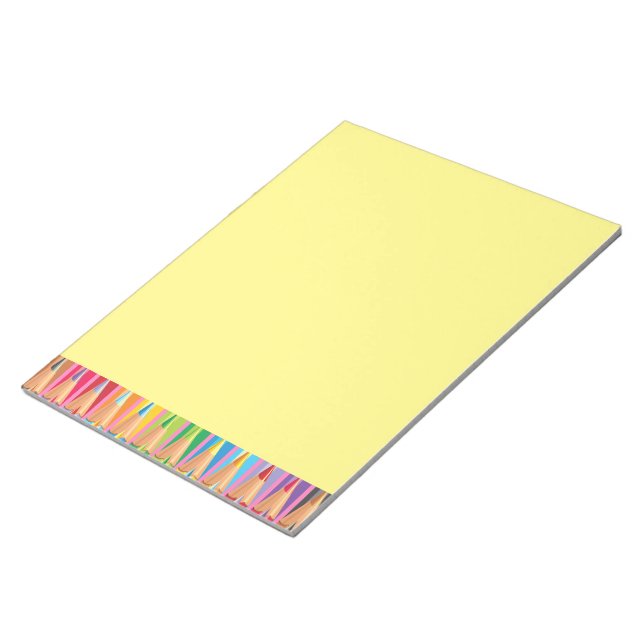 Rows of Colored Pencils Notepad (Angled)